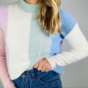 NWT Wild Fable Pastel Fuzzy Mockneck Sweater S